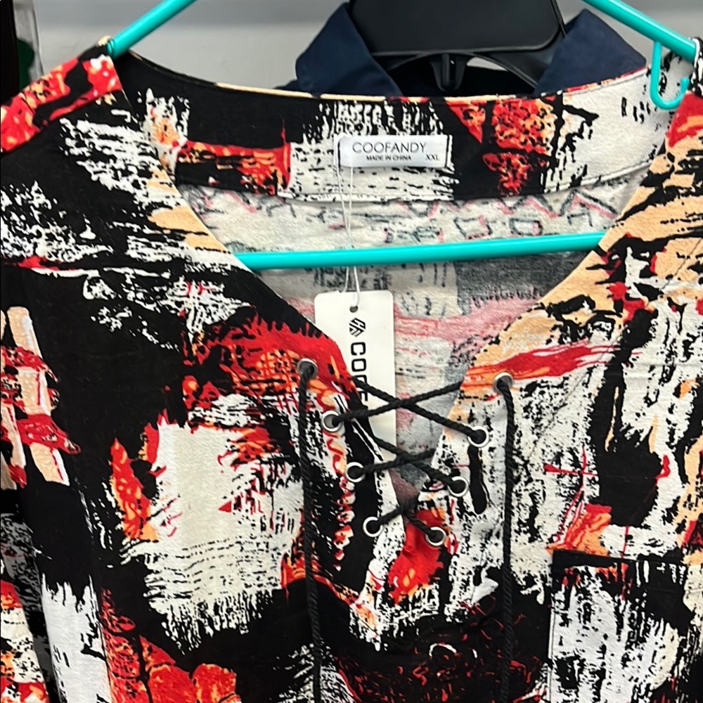 2 Abstract Print Women's Tops by Coofandy - Picture 2 of 9